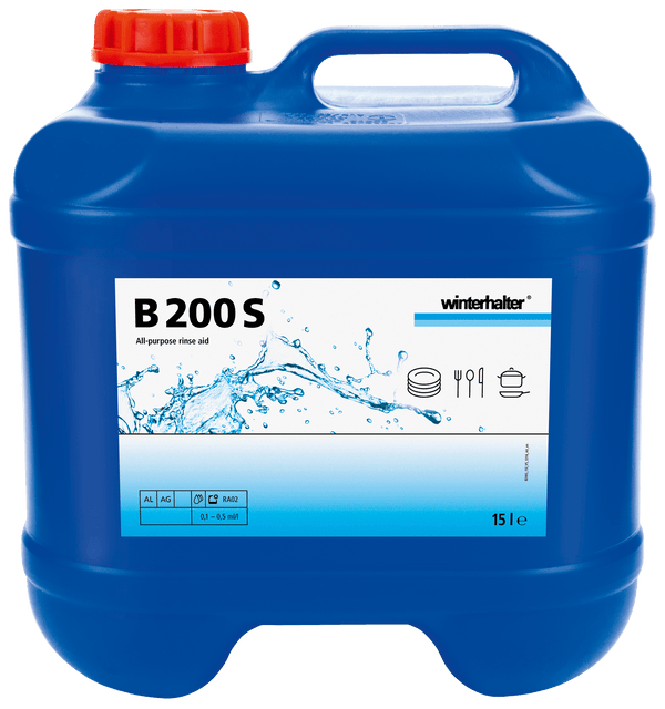 Winterhalter B200S Universal Liquid Glass & Dishwashing Rinse Aid 15 Litre - Whisk Hospitality - 20006743