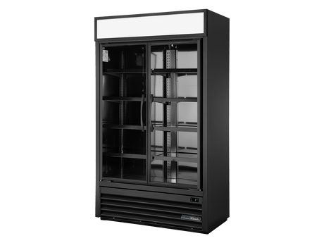 True Refrigeration Visual Retail Merchandiser Refrigerator Reduced Depth 2 Full Glass Swing Doors - TVM - 48SL - HC - VM01 - Whisk Hospitality - TVM-48SL-HC-VM01