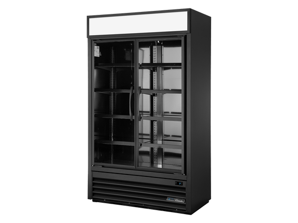 True Refrigeration Visual Retail Merchandiser Refrigerator Reduced Depth 2 Full Glass Swing Doors - TVM - 48SL - HC - VM01 - Whisk Hospitality - TVM-48SL-HC-VM01