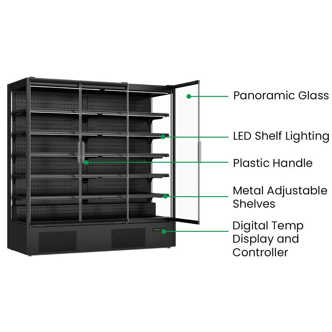 Thermaster Supermarket Panorama 3 Door Chiller Display - DC - 187B - Whisk Hospitality - DC-187B