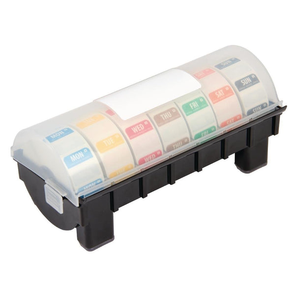 Hygiplas Day of the week Dissolvable labels starter Kit 1'' (inc Dispenser) GH474 - Whisk Hospitality - GH474