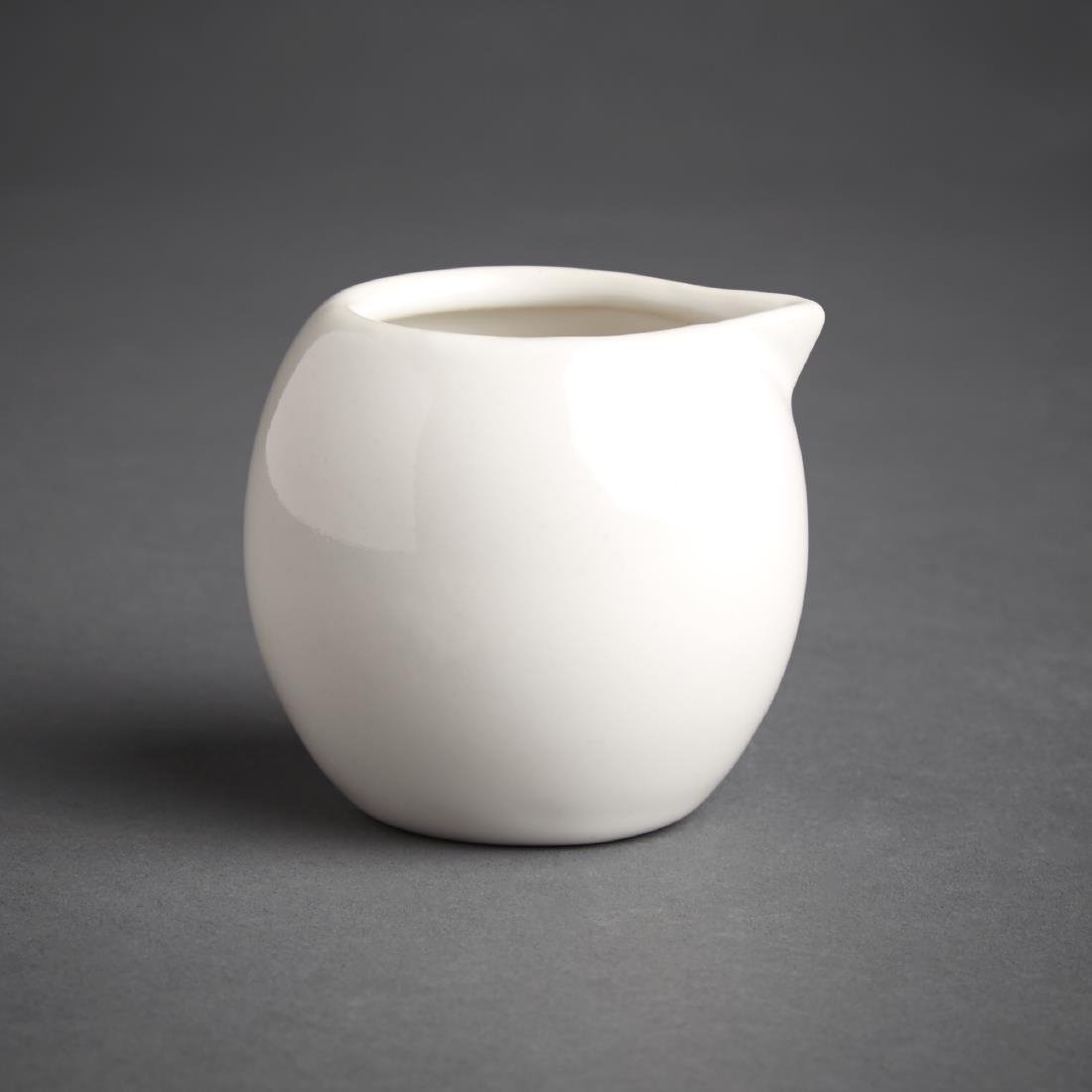 Olympia Cafe Milk Jug White - 70ml (Box 6) CM754 - Whisk Hospitality - CM754