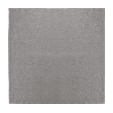 Olympia Linen Table Napkin 400x400mm Grey (Pack 12) FW698 - Whisk Hospitality - FW698