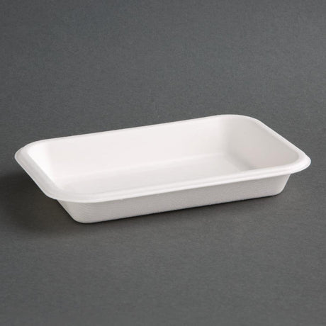 Fiesta Compostable Bagasse Tray - 340ml - 26 x 118 x 179mm (Pack 50) FC528 - Whisk Hospitality - FC528