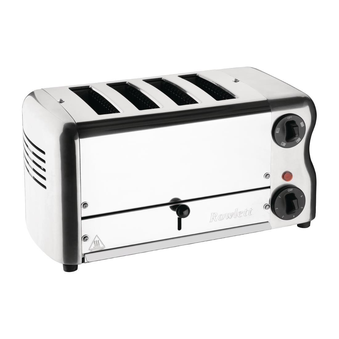 Rowlett Esprit 4 Slot Toaster Chrome with Elements & Sandwich Cage CH181 - A - Whisk Hospitality - CH181-A