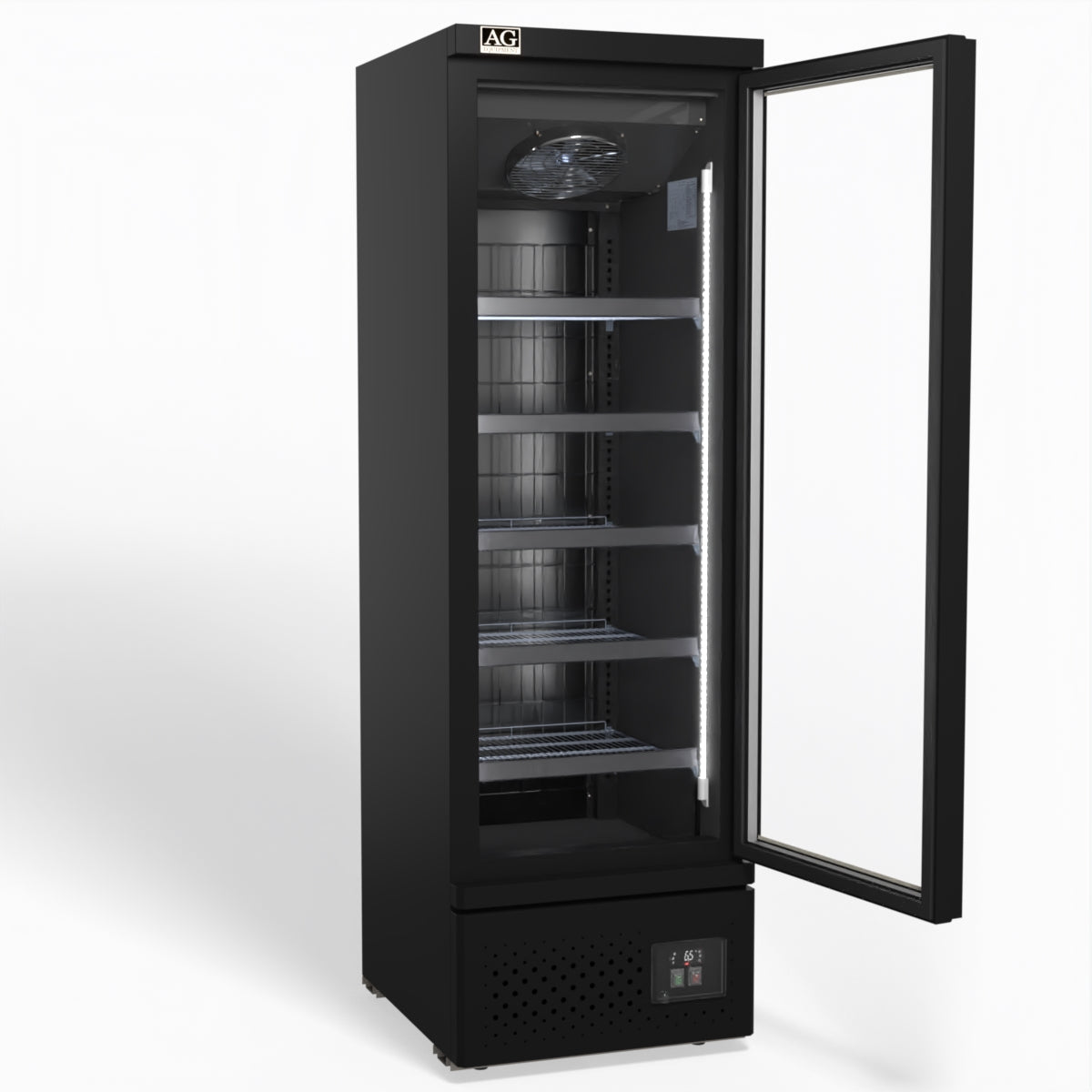 AG Supermarket Single Glass Door Upright Display Freezer - 450 Litre FSB450 - Whisk Hospitality - FSB450