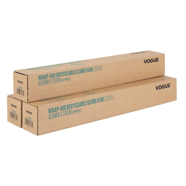 Vogue Recyclable Cling Film Refill for Vogue Wrap 450 Dispenser (Pack 3) CU258 - Whisk Hospitality - CU258