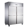 FED - X S/S Four Door Upright Fridge - XURC1200S2V - Whisk Hospitality - XURC1200S2V