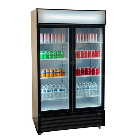DHT Solutions DHT - 1000 Upright 2 Glass Door Display Fridge - Whisk Hospitality - 3PA-8767-DHT1000