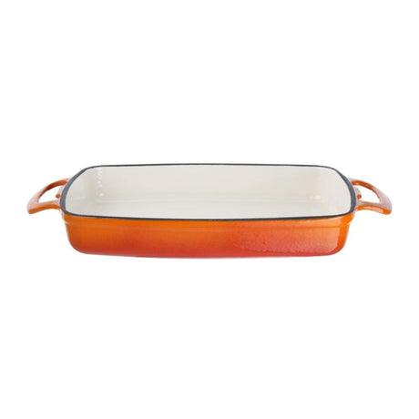 Vogue Rectangular Dish Orange - 40x370x217mm 1.8Ltr GH321 - Whisk Hospitality - GH321