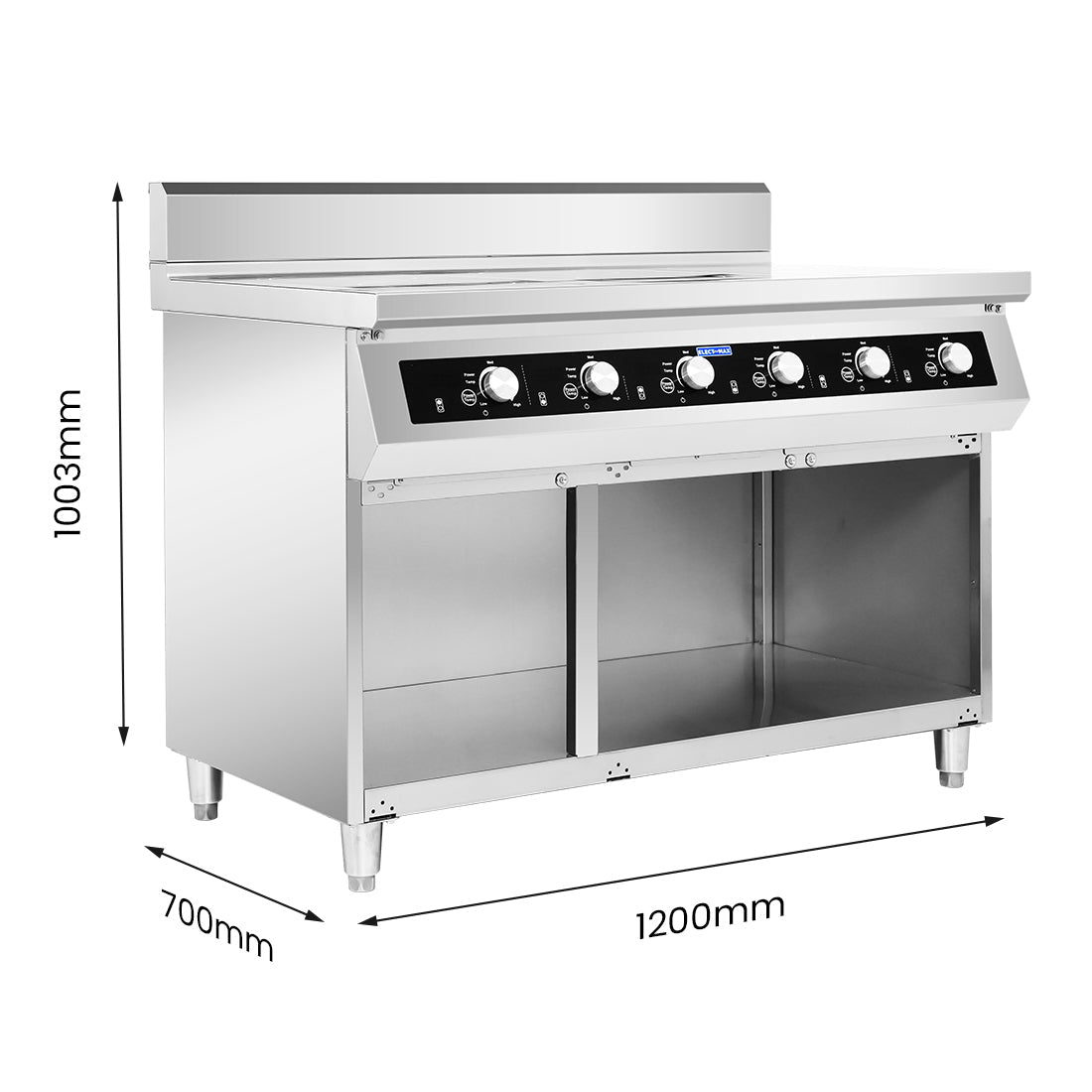 Electmax 700 Series Induction 6-Burner Cooker with Splashback EIC7-1200P - Whisk Hospitality - EIC7-1200P
