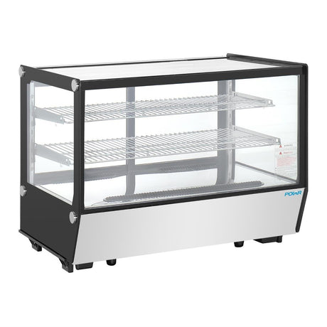 Polar G - Series Counter Display Merchandiser Square Glass - 160Ltr PG004 - A - Whisk Hospitality - PG004-A