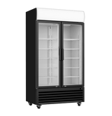 Thermaster Large Two Glass Door Colourbond Upright Drink Fridge - LG - 1200BP - Whisk Hospitality - LG-1200BP