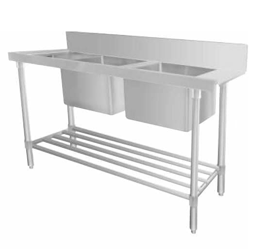 Mixrite STAINLESS STEEL DISHWASHER DOUBLE INLET SINK 2 WSS27165L - Whisk Hospitality - WSS27165L