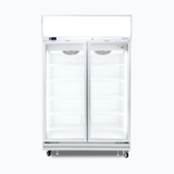 Bromic Upright Display Fridge - 976L - 2 Doors - Flat Glass - Lightbox - Whisk Hospitality - GD1000LF