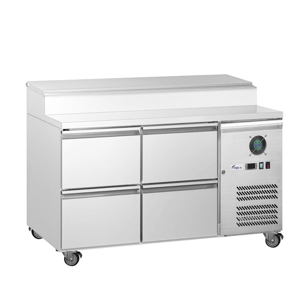 FED-X S/S Four Drawer Sandwich Counter - XSS7C13S2V-4D - Whisk Hospitality - XSS7C13S2V-4D