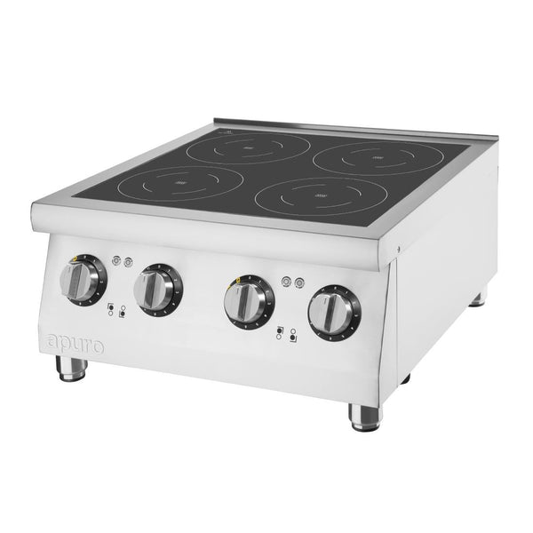 Apuro Induction Hob Four Zone - 2x3kW CU558 - A - Whisk Hospitality - CU558-A