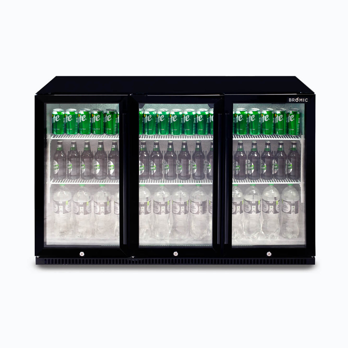 Bromic Back Bar Fridge - 307L - 3 Doors - Hinged - Whisk Hospitality - BB0330GD-NR-1