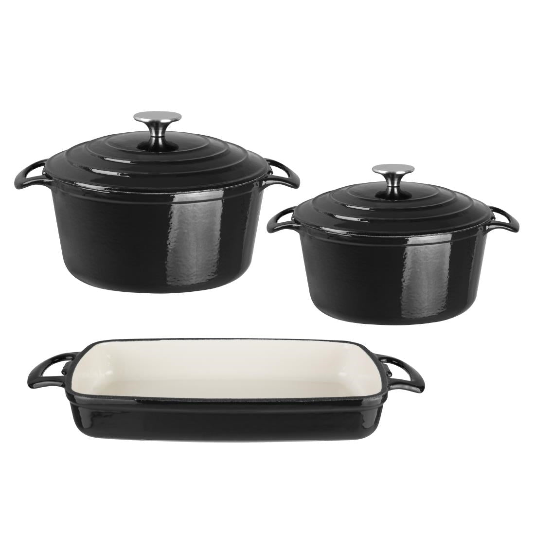 Vogue Cast Iron Cookware 3 Dish Set SA620 - Whisk Hospitality - SA620