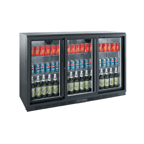 Exquisite Three Sliding Doors Backbar Display Fridge - UBC330S - Whisk Hospitality - UBC330S