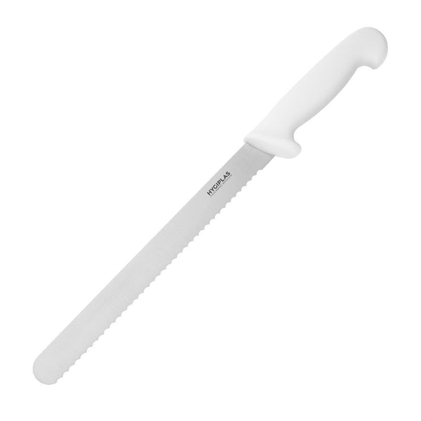 Hygiplas Slicer Serrated White - 10" C883 - Whisk Hospitality - C883