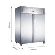 FED - X S/S Two Full Door Upright Fridge - XURC1200SFV - Whisk Hospitality - XURC1200SFV