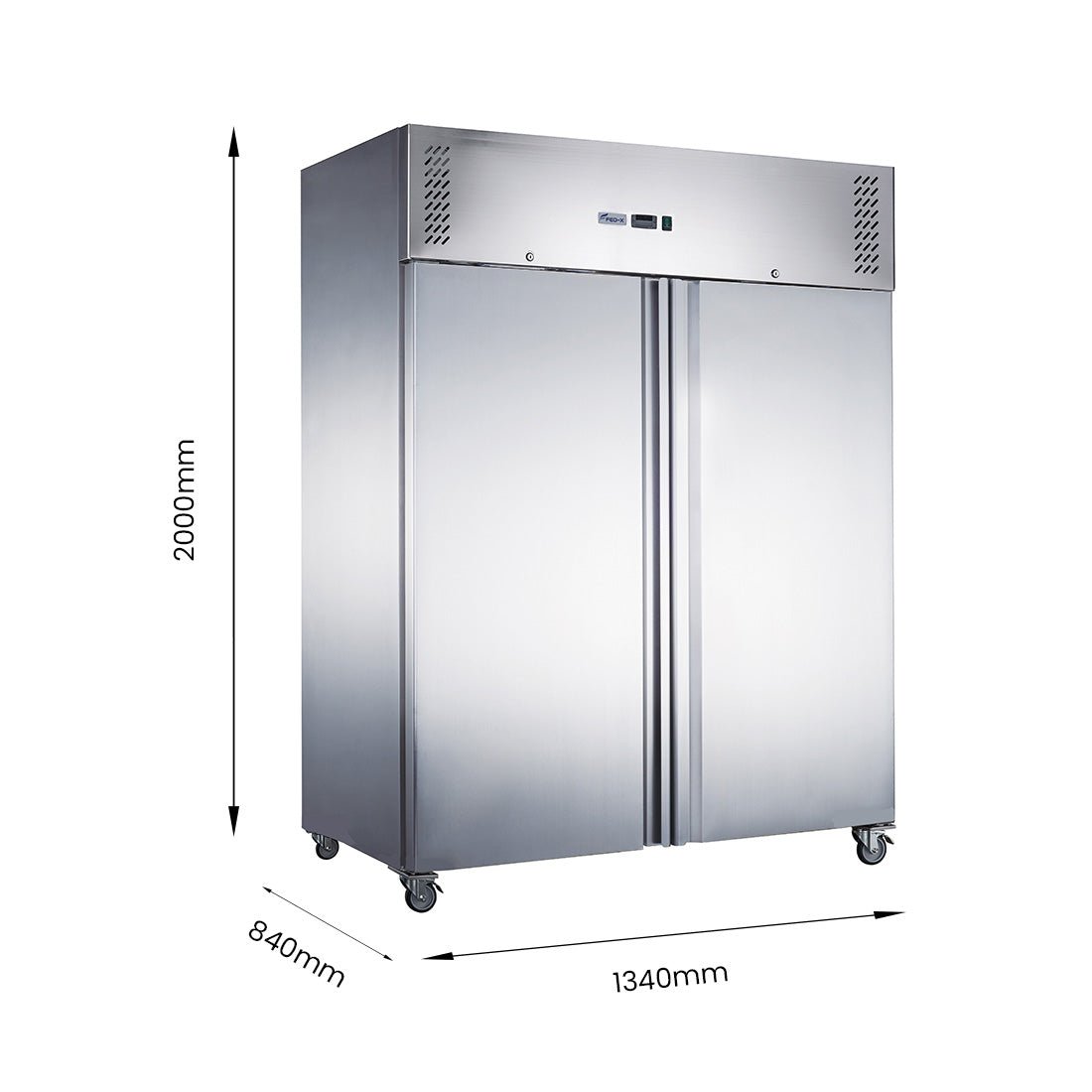 FED - X S/S Two Full Door Upright Fridge - XURC1200SFV - Whisk Hospitality - XURC1200SFV