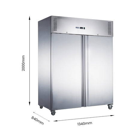 FED - X S/S Two Full Door Upright Fridge - XURC1200SFV - Whisk Hospitality - XURC1200SFV