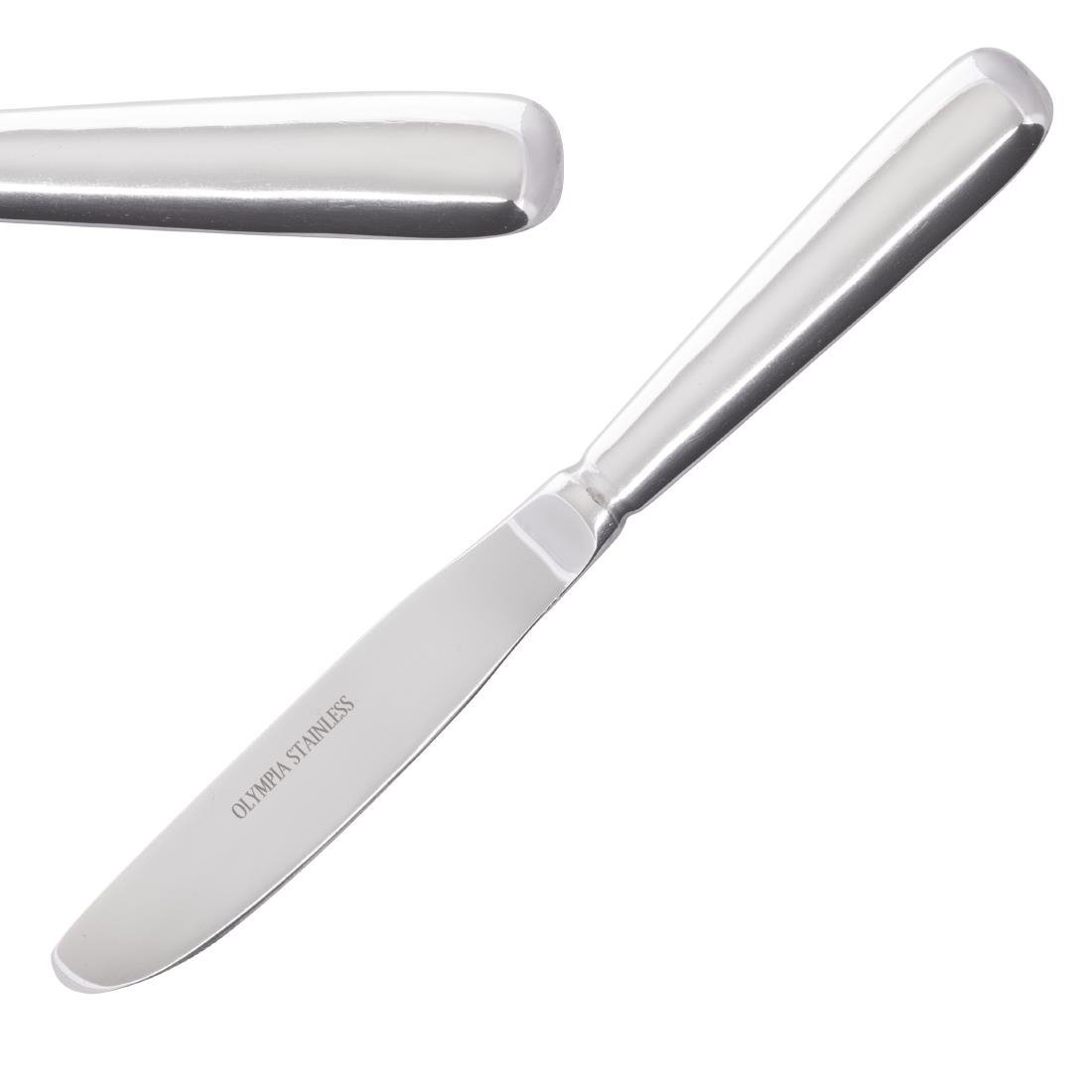 Olympia Baguette Dessert Knife St/St (Box 12) D596 - Whisk Hospitality - D596