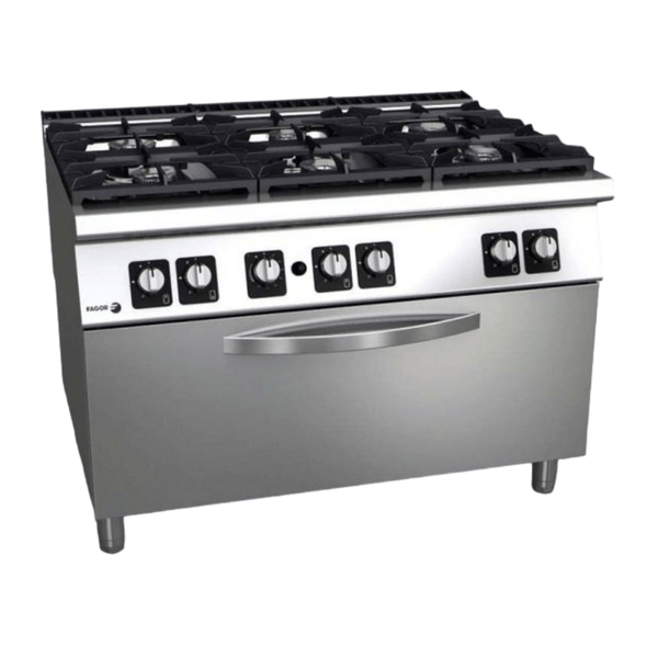 Fagor Kore 900 Series Gas 6 Burner with Gas Oven - C-G961OPH - Whisk Hospitality - C-G961OPH