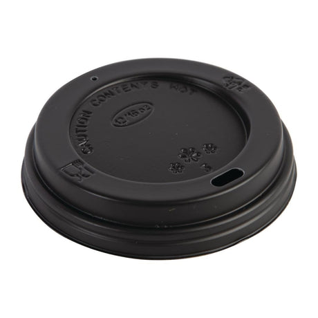 Fiesta Recyclable Lid For Hot Cups - Black - 340/455ml (Pack 50) CW717 - Whisk Hospitality - CW717