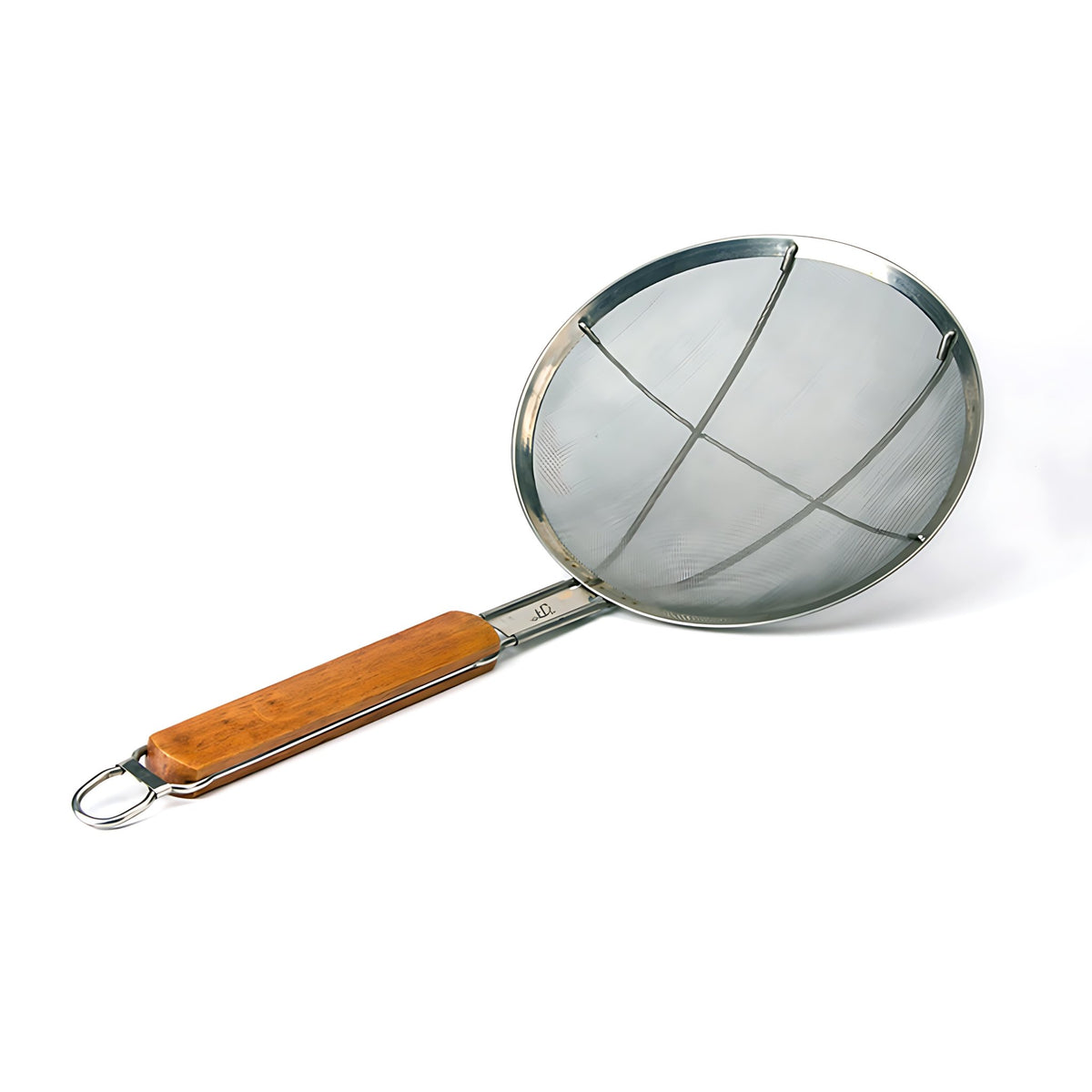 Skimmer - S/S - Fine Mesh - Wide Rim - Wooden Handle - 230mm - 9" - Whisk Hospitality - 801