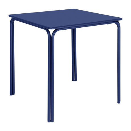 Bolero Adeline Steel Square Table Dark Navy - 700mm HZ356 - Whisk Hospitality - HZ356