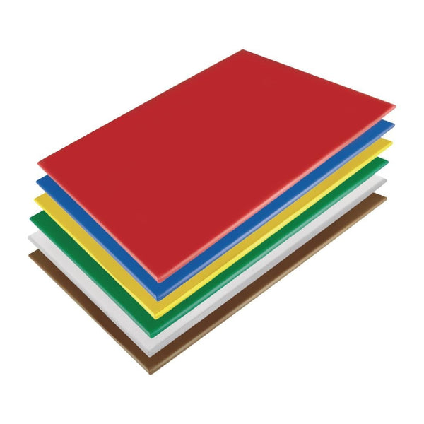 Hygiplas Low Density Set of 6 Chopping Board Set - 600x450x10mm HC879 - Whisk Hospitality - HC879