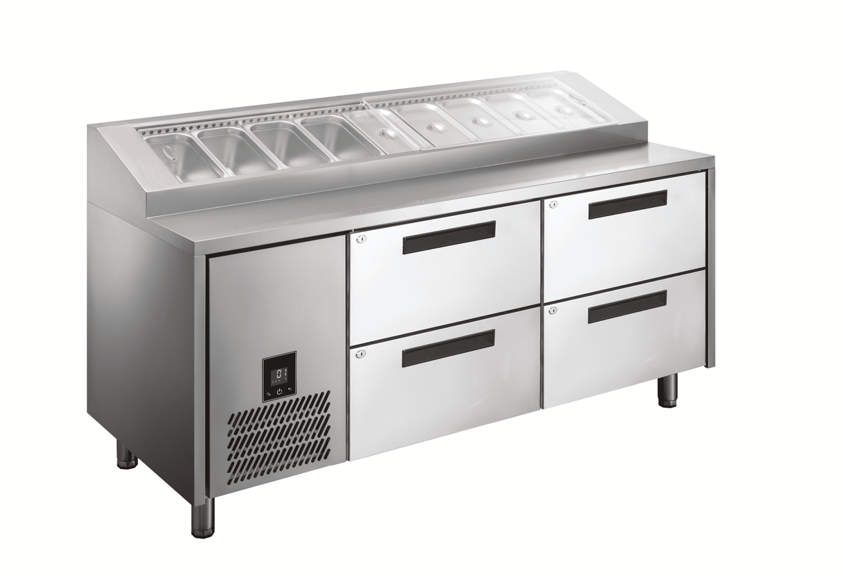 Glacian Pizza Prep With Doors HPB1815DD - Whisk Hospitality - HPB1815DD