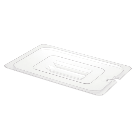 Gastronorme Pan Lid - PolyCarbonate - Notched - 1/2 - Clear - Whisk Hospitality - 398759
