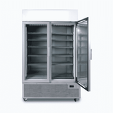 Bromic Upright Display Fridge - 1082L - 2 Door - Flat Glass - Lightbox - Silver - Whisk Hospitality - GM1100LS-NR