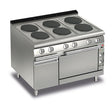 BARON 6 Burner Electric Cook Top With Electric Oven - Whisk Hospitality - Q70PCF/E120
