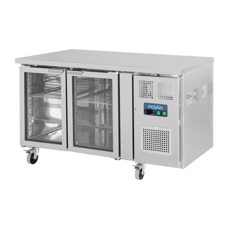 Polar U - Series 2 Door Counter with Glass Doors UA023 - A - Whisk Hospitality - UA023-A