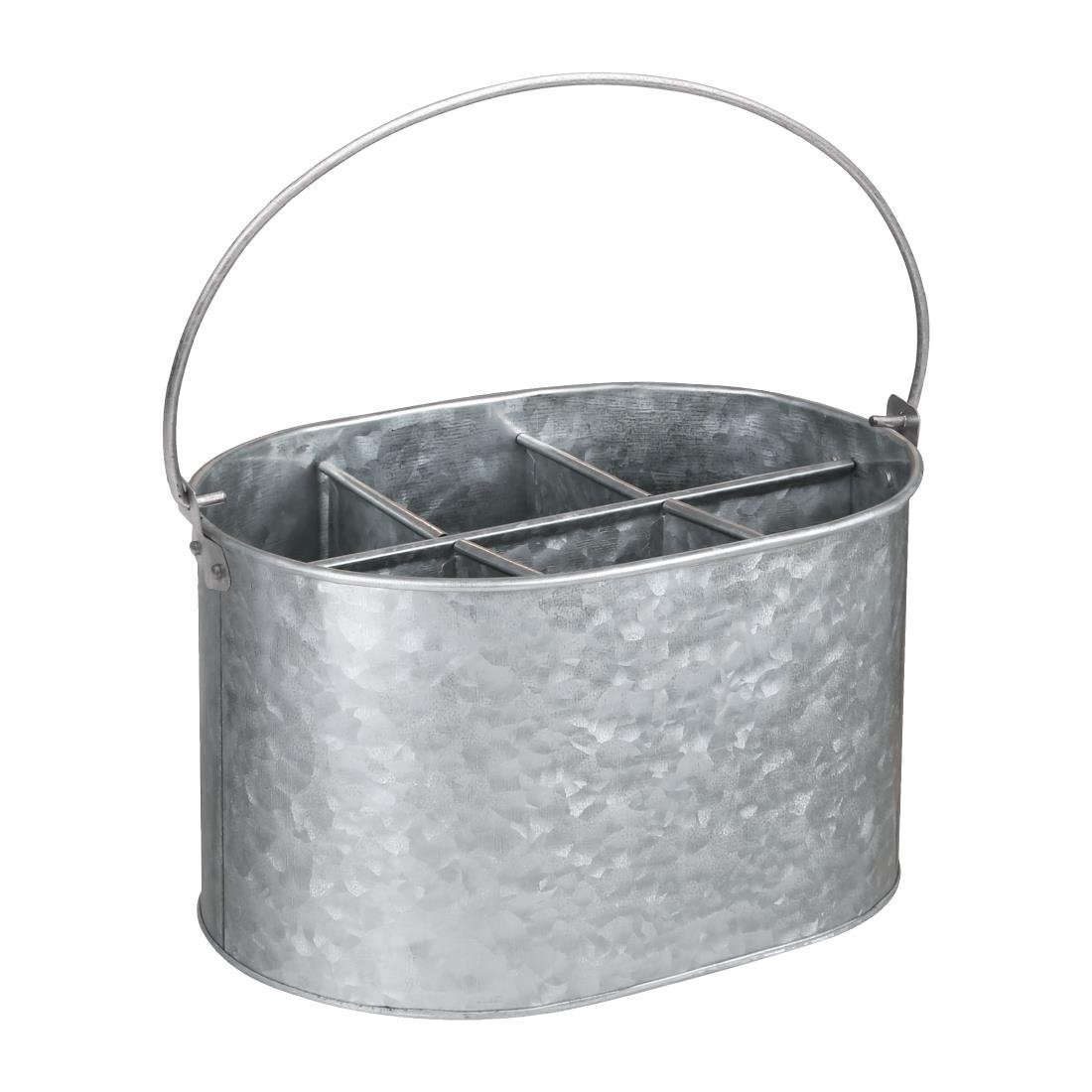 Olympia Galvanised Table Tidy - 135(H)x240(W)x175(D)mm CN520 - Whisk Hospitality - CN520