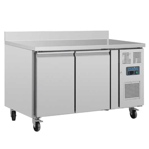 Polar U - Series Double Door Counter Fridge with Upstand - 282Ltr UA064 - A - Whisk Hospitality - UA064-A