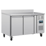 Polar U - Series Double Door Counter Fridge with Upstand - 282Ltr UA064 - A - Whisk Hospitality - UA064-A