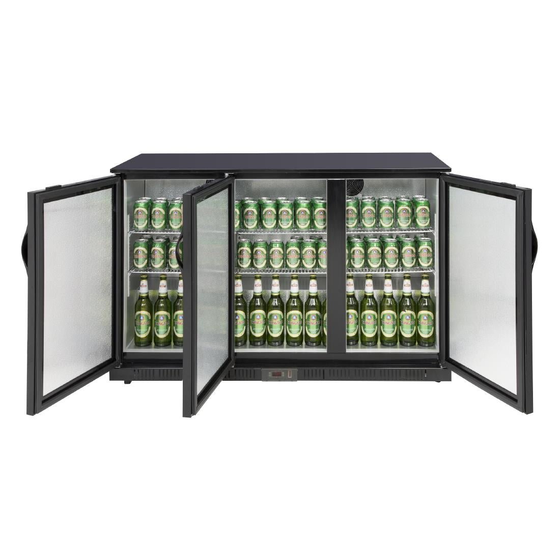 Polar G - Series Back Bar Cooler with Triple Solid Hinged Doors Black - 850mm GE999 - A - Whisk Hospitality - GE999-A