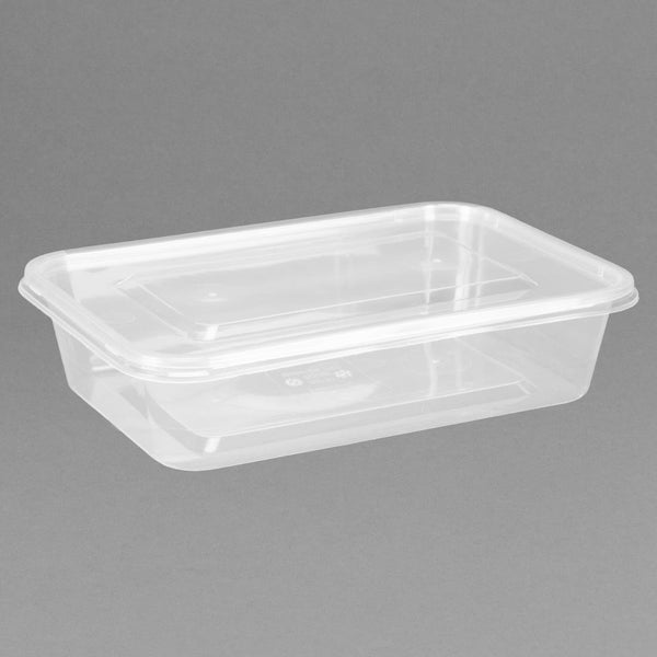 Fiesta Recyclable Microwave Plastic Container - 500ml with Lids (Box 250) DM181 - Whisk Hospitality - DM181