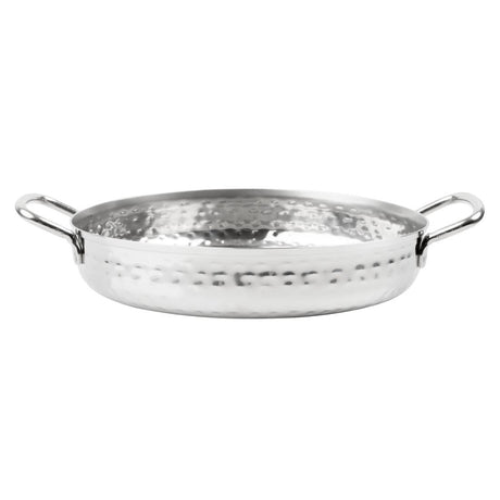 Olympia Table Presentation Handled Dish Stainless Steel Hammered - 180mm HY112 - Whisk Hospitality - HY112