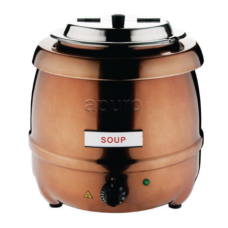 Apuro Copper Finish Soup Kettle - 10Ltr CP851 - A - Whisk Hospitality - CP851-A