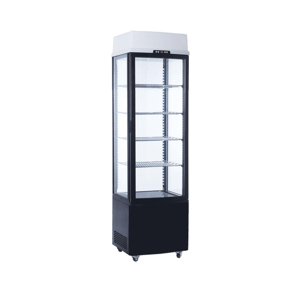 Exquisite Black Four Sided Glass Upright Display Fridge - CTD235 - Whisk Hospitality - CTD235-B