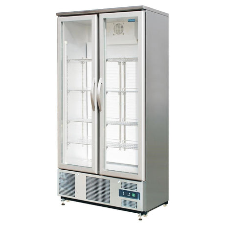 Polar G - Series Double Door Upright Back Bar Fridge Hinged St/St 490Ltr CK477 - A - Whisk Hospitality - CK477-A