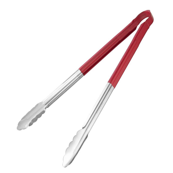 Hygiplas Colour Coded Serving Tong Red - 405mm HC854 - Whisk Hospitality - HC854