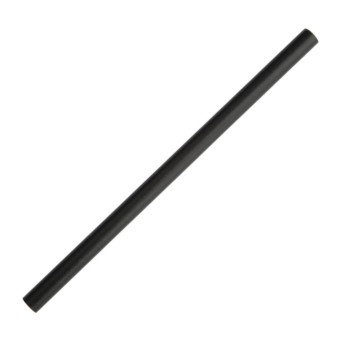 Fiesta Compostable Smoothie Paper Straw Black - 210mm 10mm (Pack 250) FB145 - Whisk Hospitality - FB145